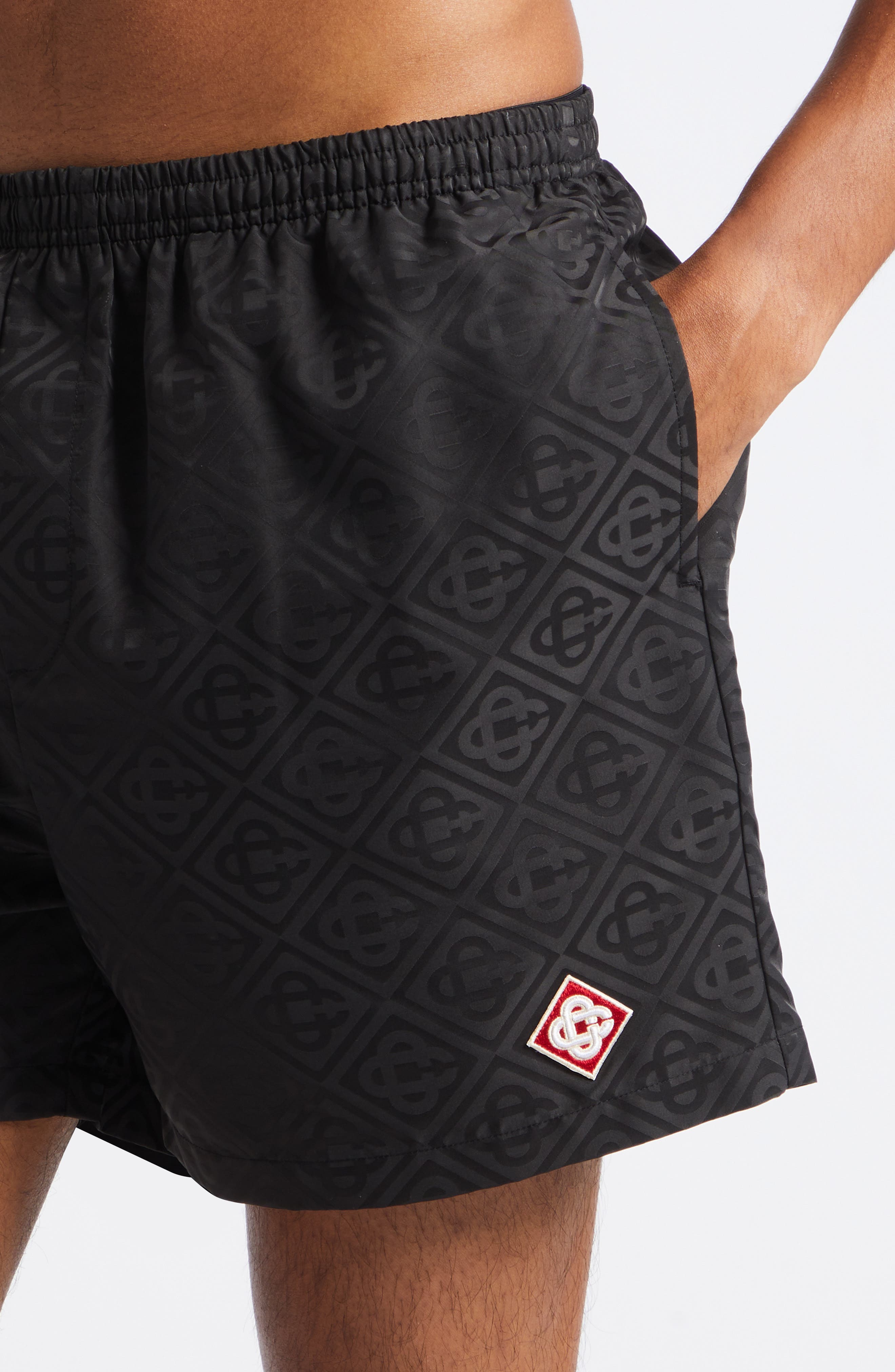 Casablanca Diamond Logo Jacquard Swim Trunks (Men) | Nordstrom