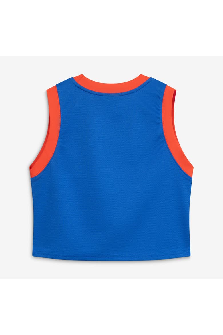 Women's Hype and Vice  Royal Philadelphia 76ers Cropped Basketball Scoop Neck Tank Top, Alternate, color, Royal