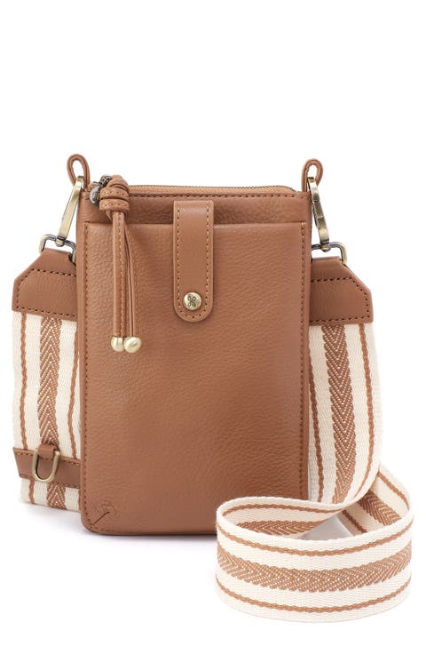 Cass Leather Phone Crossbody Bag