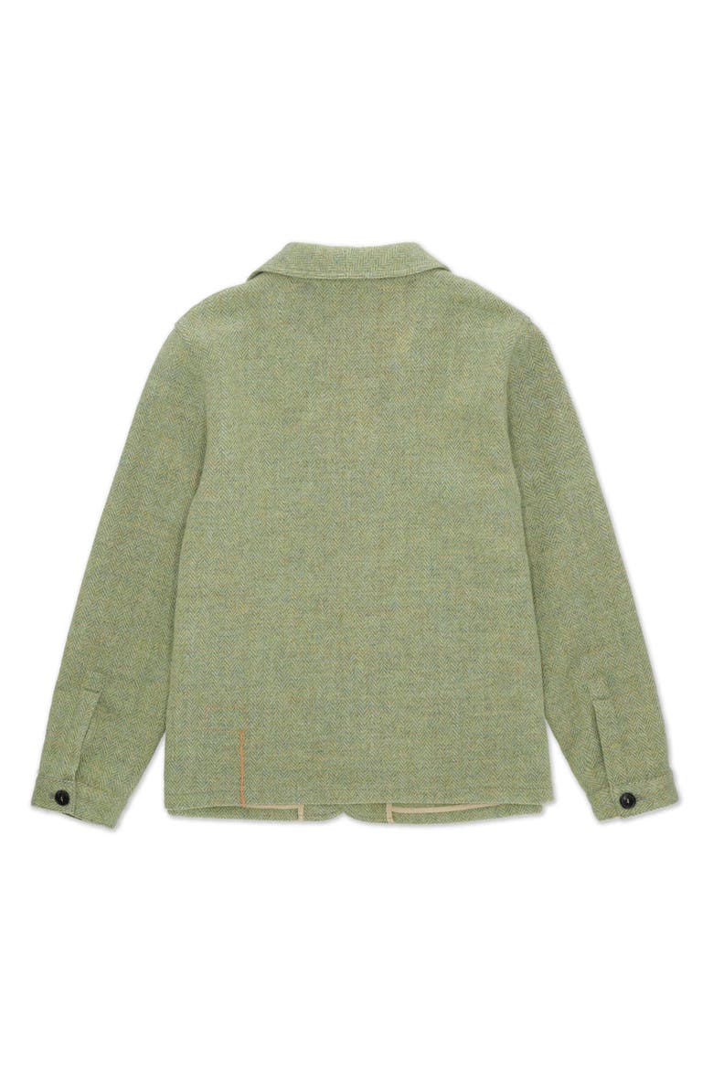 Scotland Herringbone Tweed Jacket, Alternate, color, SAGE