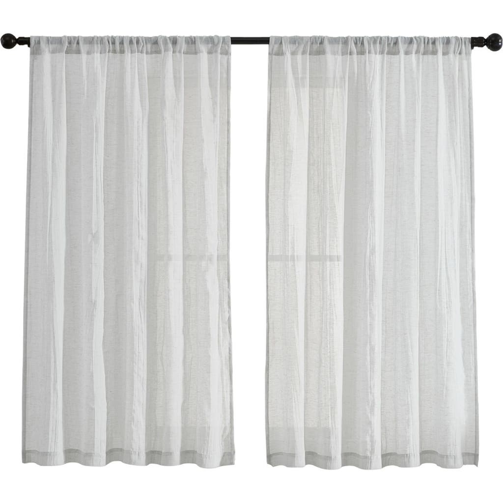 French Connection Charter Crushed Set Of 2 Curtain Panels In Gray