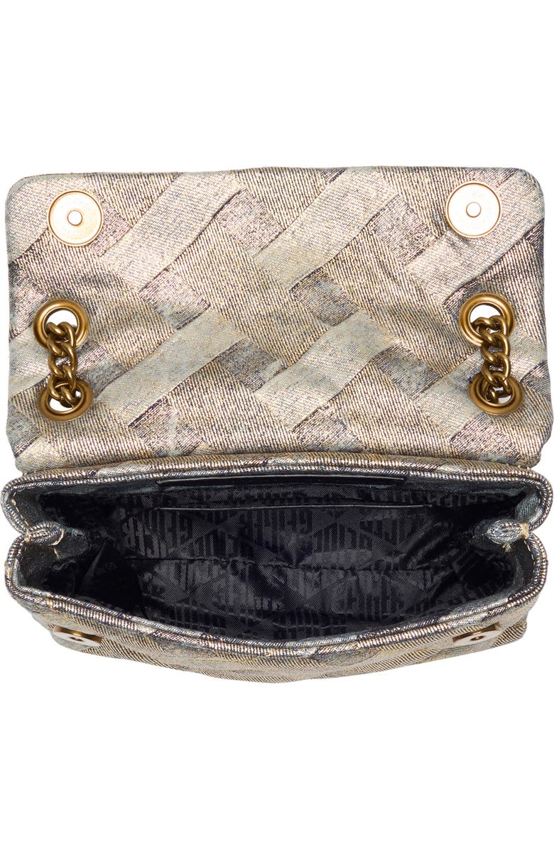 Kurt Geiger London Mini Kensington Quilted Convertible Shoulder Bag, Alternate, color, Gold Comb