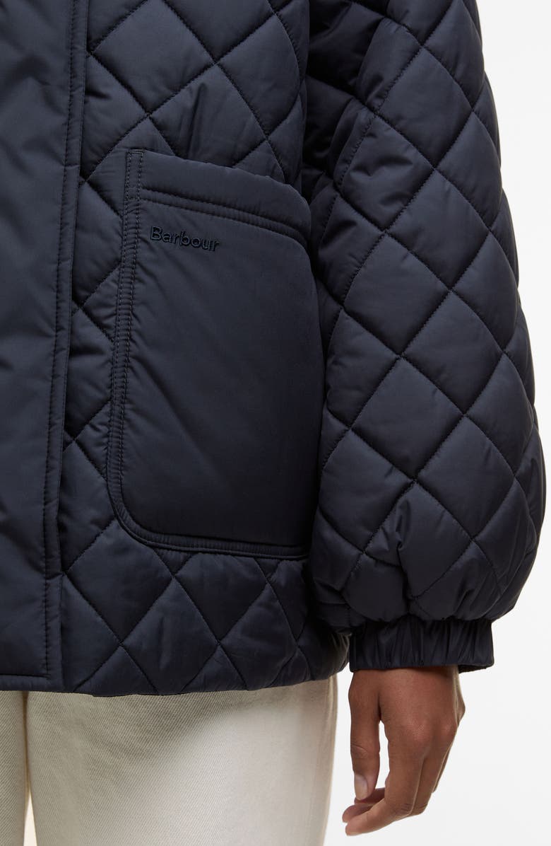 Barbour Laoise Diamond Quilted Jacket, Alternate, color, Dark Navy/ Ancient Poplar