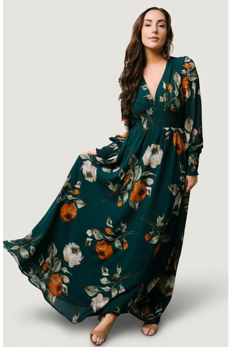 Olivia Maxi Dress, Main, color, Deep Topaz Floral