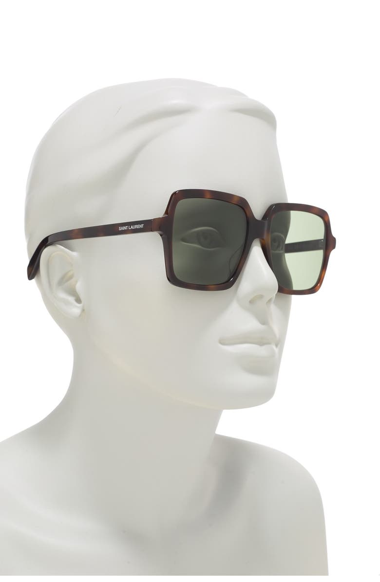 Saint Laurent 56mm Oversized Square Sunglasses, Alternate, color,