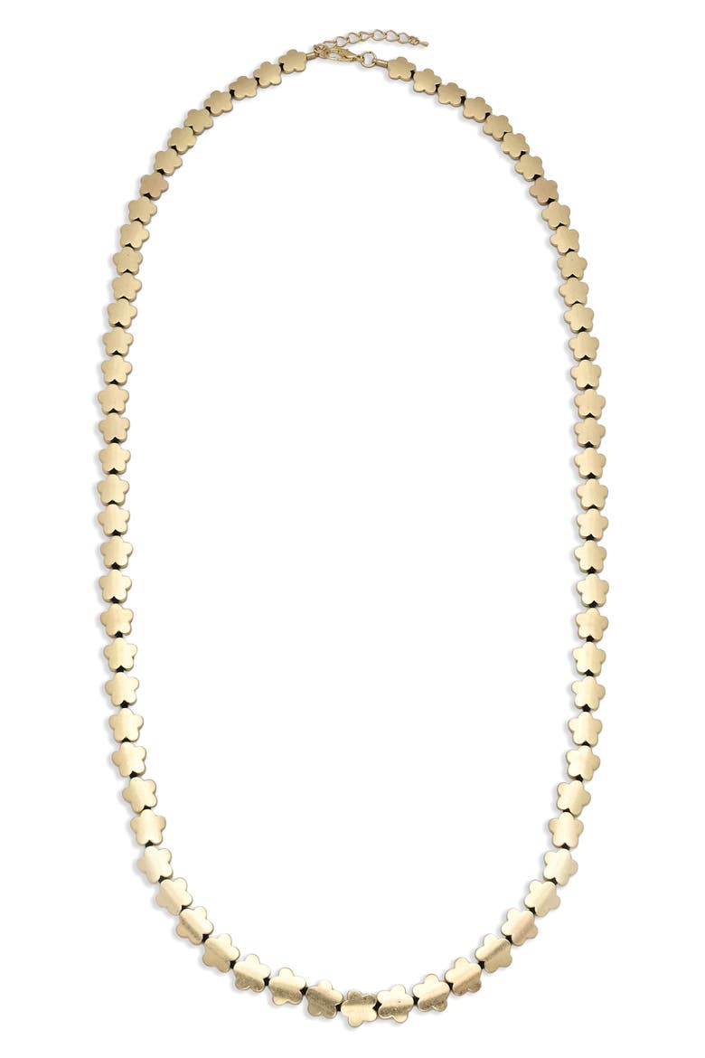 Lindsay Flower Motif Necklace, Alternate, color, GOLD
