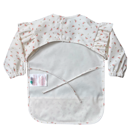 Neferland Low-pocket Ruffle Long Sleeve Bib Smock