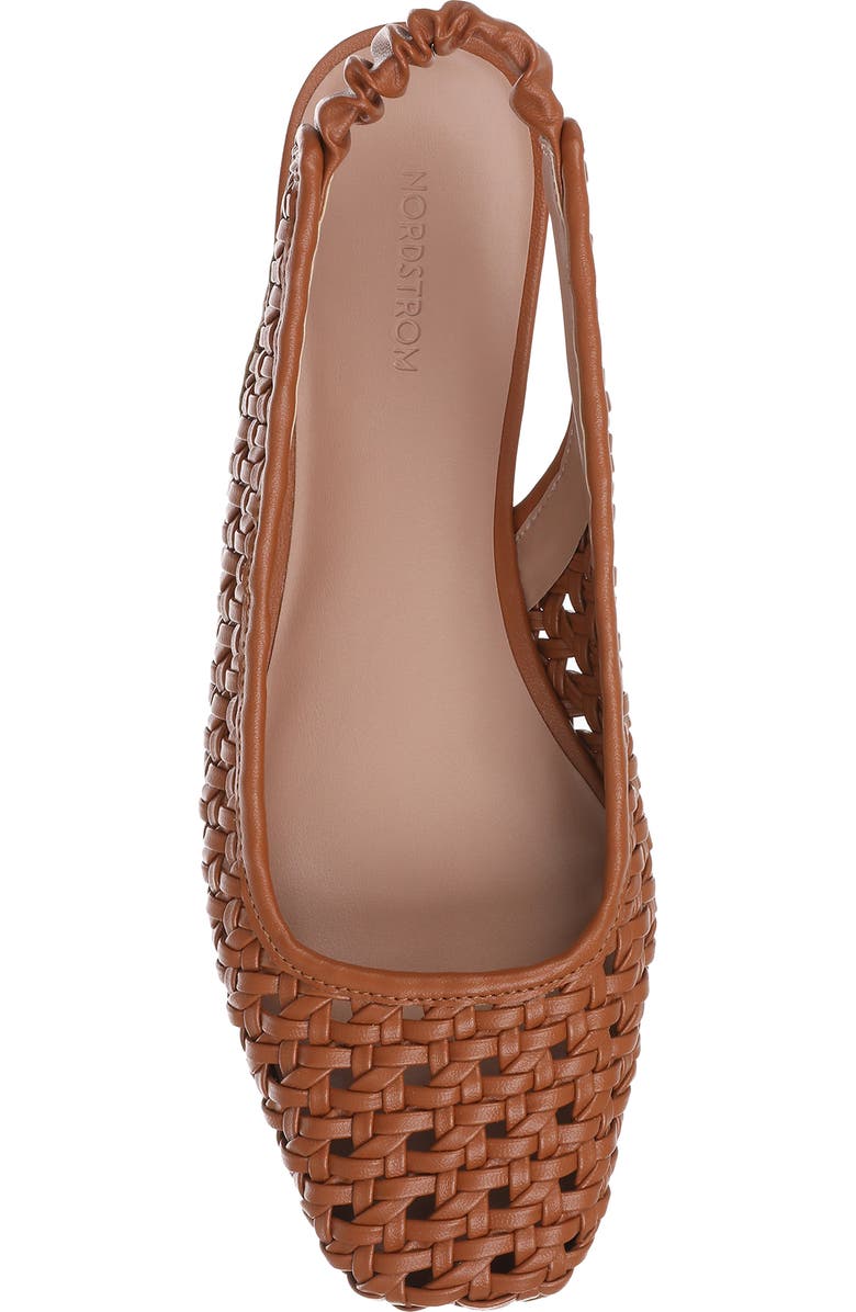 Nordstrom Arabella Woven Slingback Flat, Alternate, color, Tan Toffee