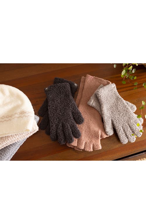 Barefoot Dreams Cozychic Lite Fingerless Gloves In Brown