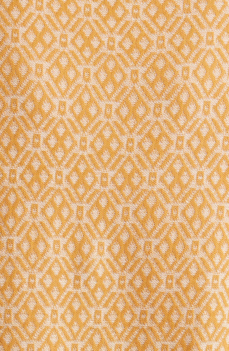 Wax London Tellaro Tile Print Short Sleeve Knit Cotton Button-Up Shirt, Alternate, color,