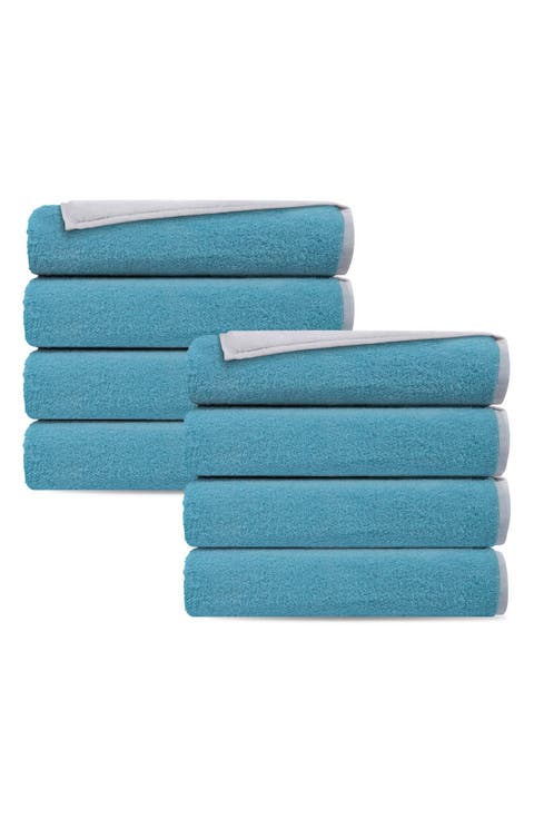 Double Face 8-Piece Turkish Cotton Washcloths