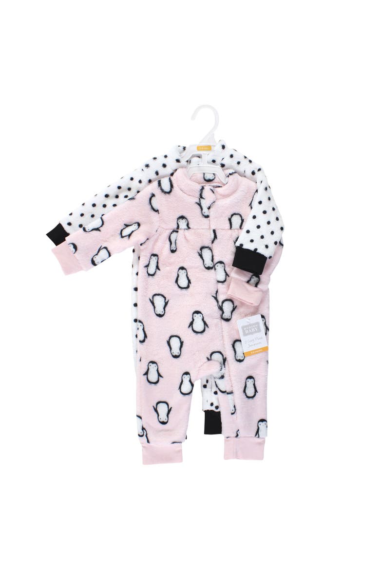 Ultra-soft One-piece Jumpsuits (baby), Alternate, color, Pink Penguin