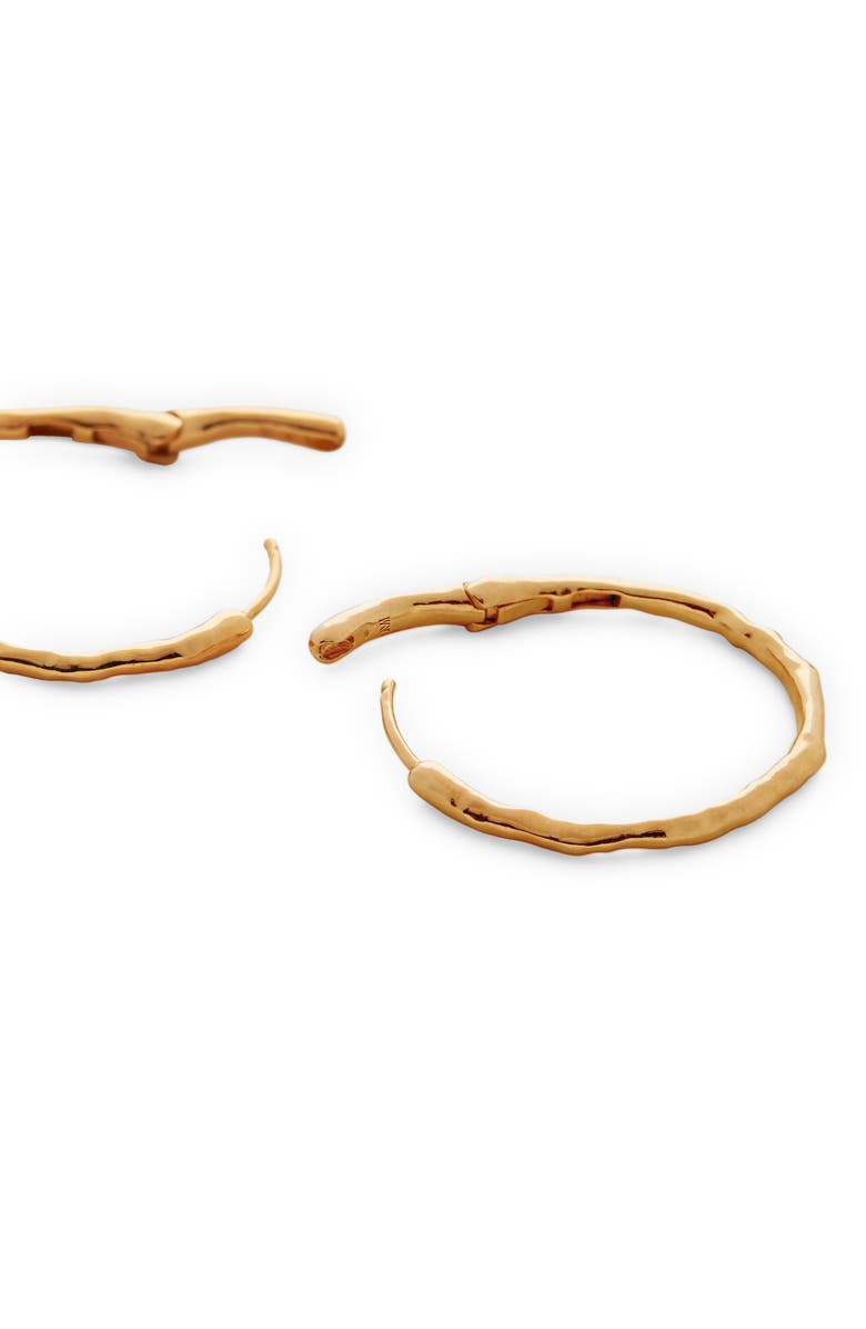 Monica Vinader Siren Muse Medium Hoop Earrings, Alternate, color, Gp