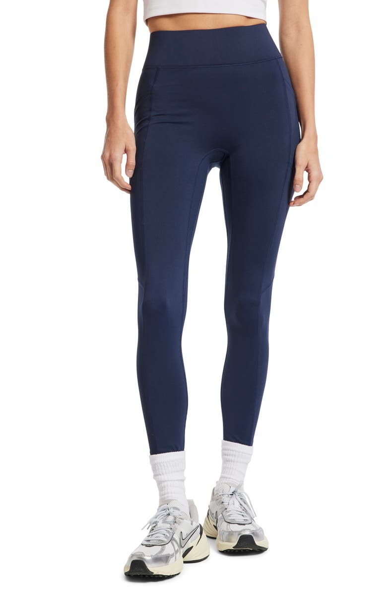 BANDIER Center Stage Pocket Leggings, Main, color, Navy Blazer