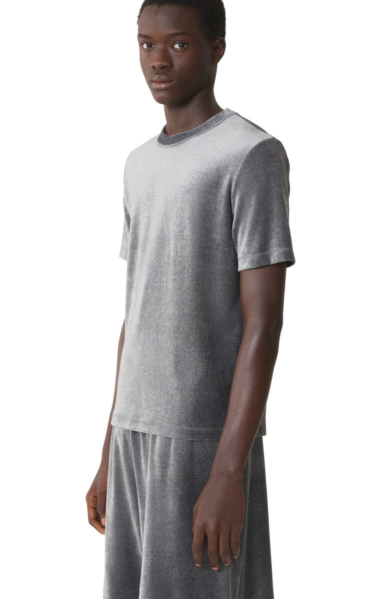 Lanvin Velvet T-Shirt, Alternate, color, Dark Grey