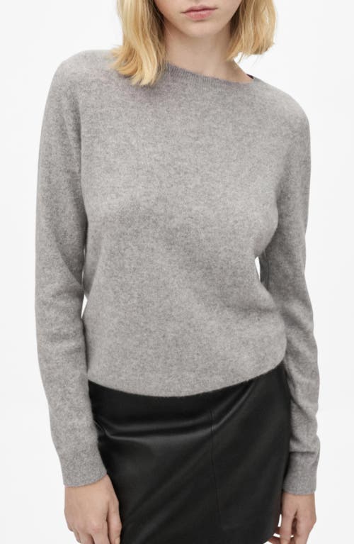 Shop Mango Cashmere Sweater In Medium Heather Grey