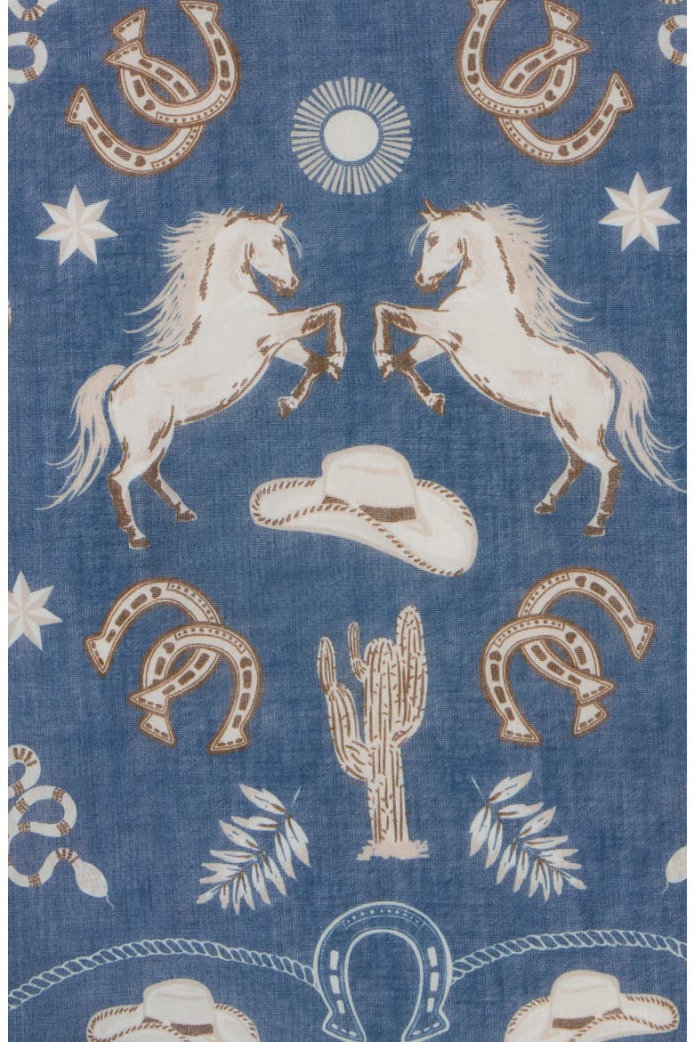 Western Icon Bandana Scarf, Alternate, color, NAVY EQUESTRIAN