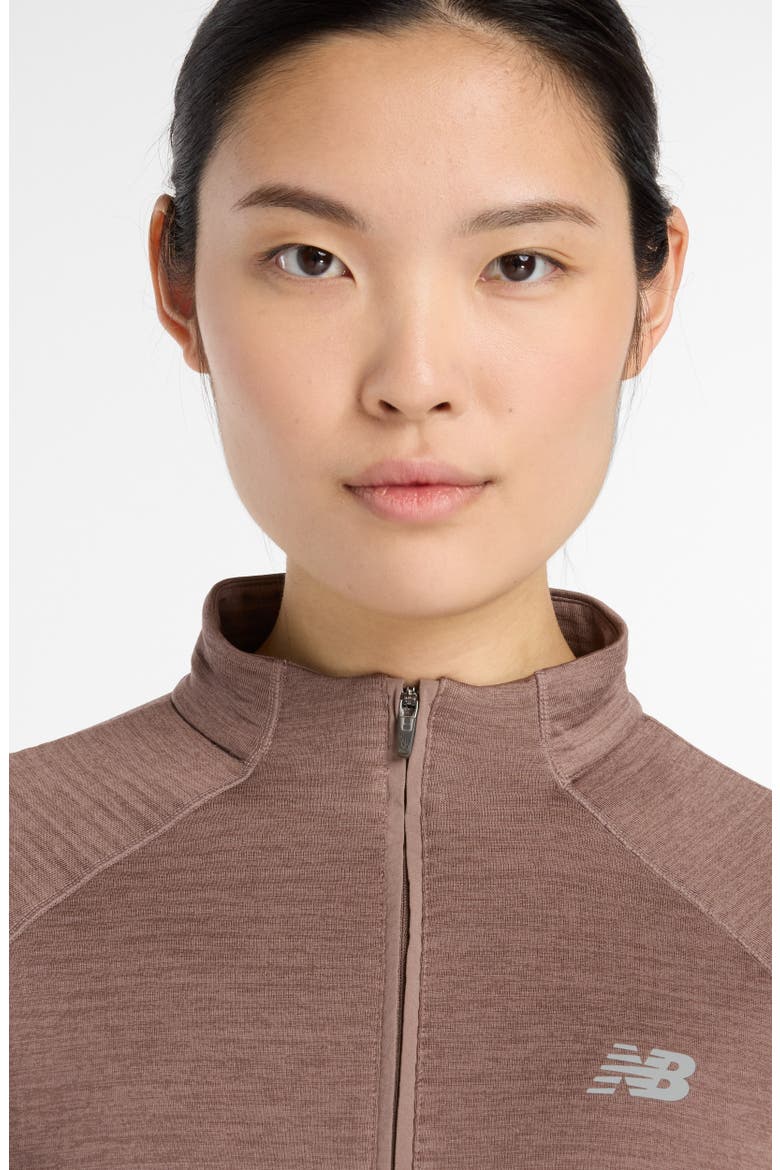 RC Essential Heat Grid Half Zip Pullover, Alternate, color, BROWN