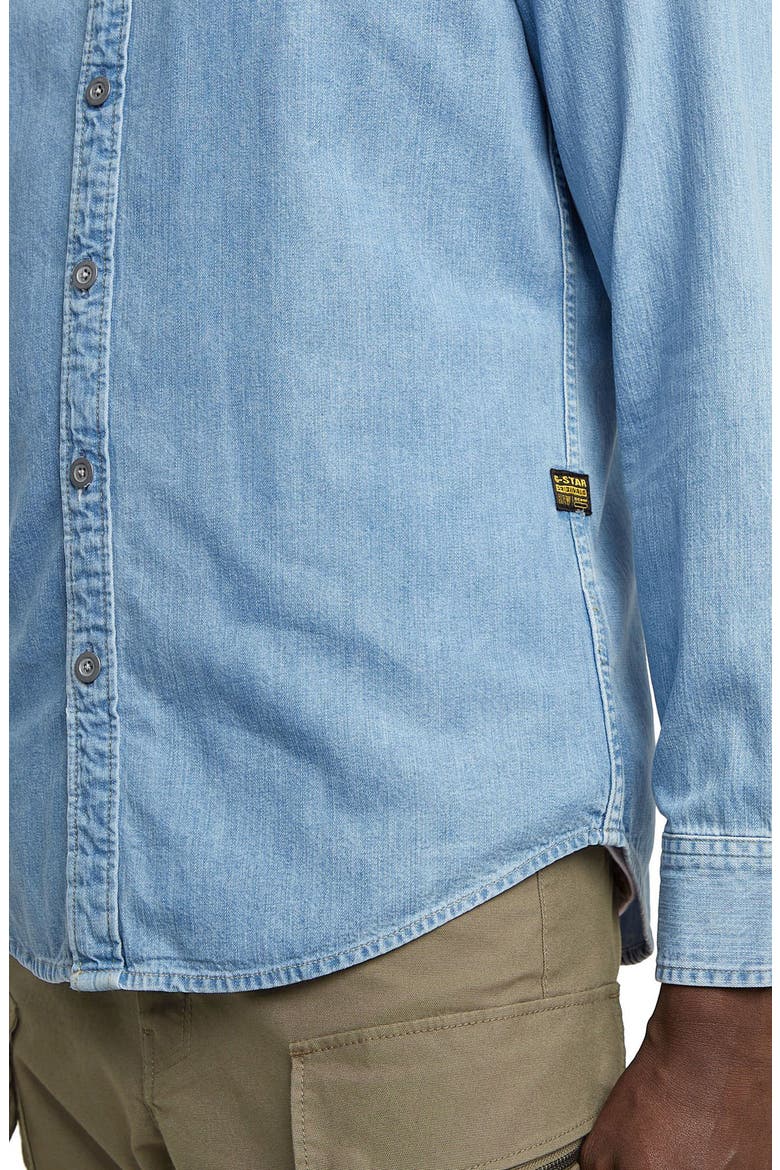 Clean Slim Fit Cotton Chambray Button-Up Shirt, Alternate, color, FADED THAMES