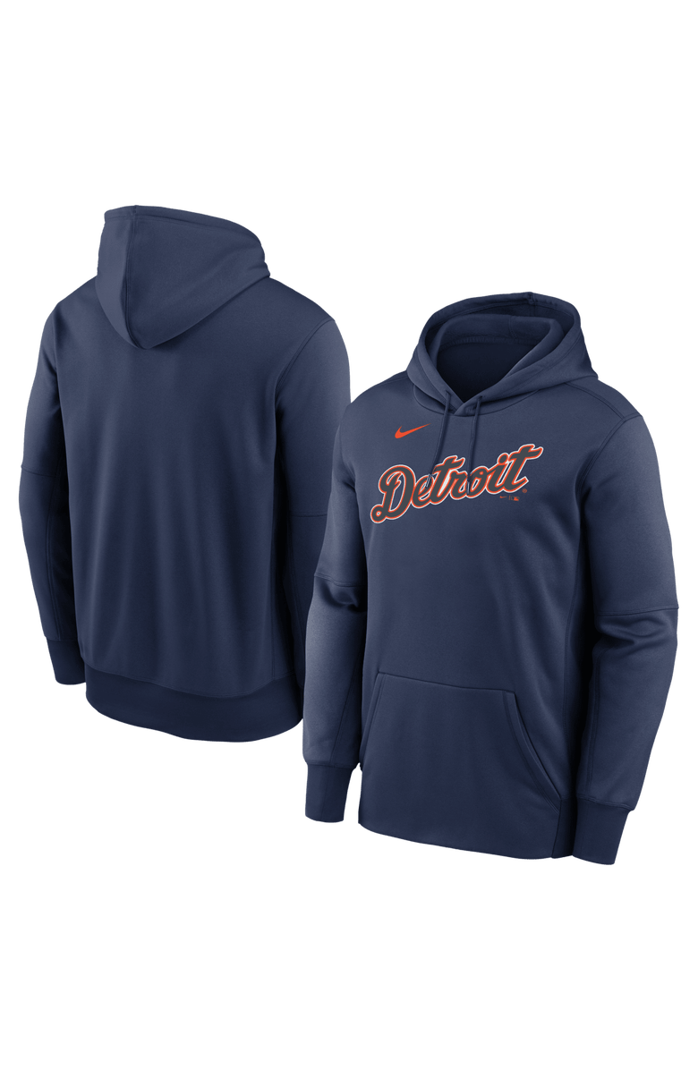 Nike Men's Nike Navy Detroit Tigers Primary Wordmark Therma Hoodie, Main, color, Navy