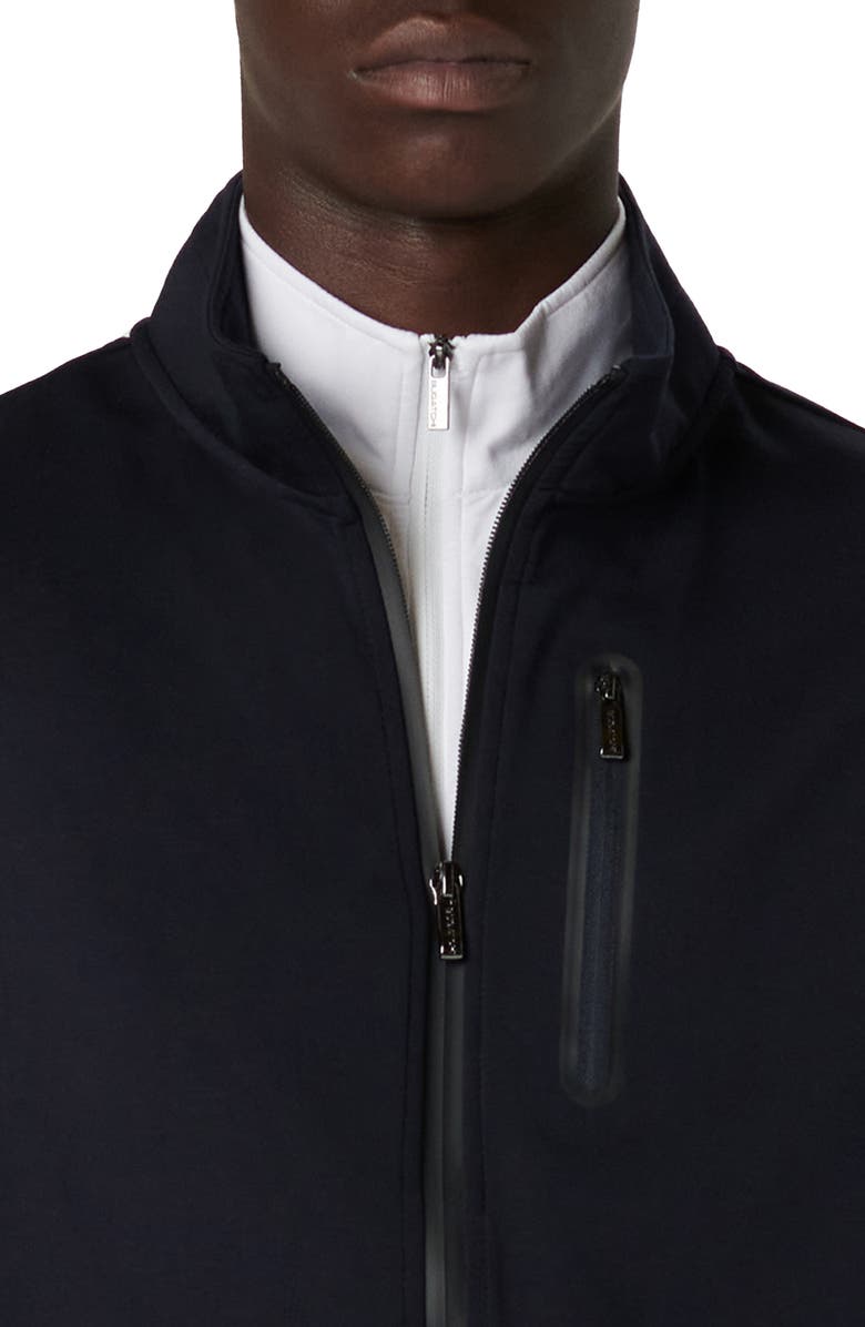 Bugatchi Knit Zip-Up Vest, Alternate, color, Navy