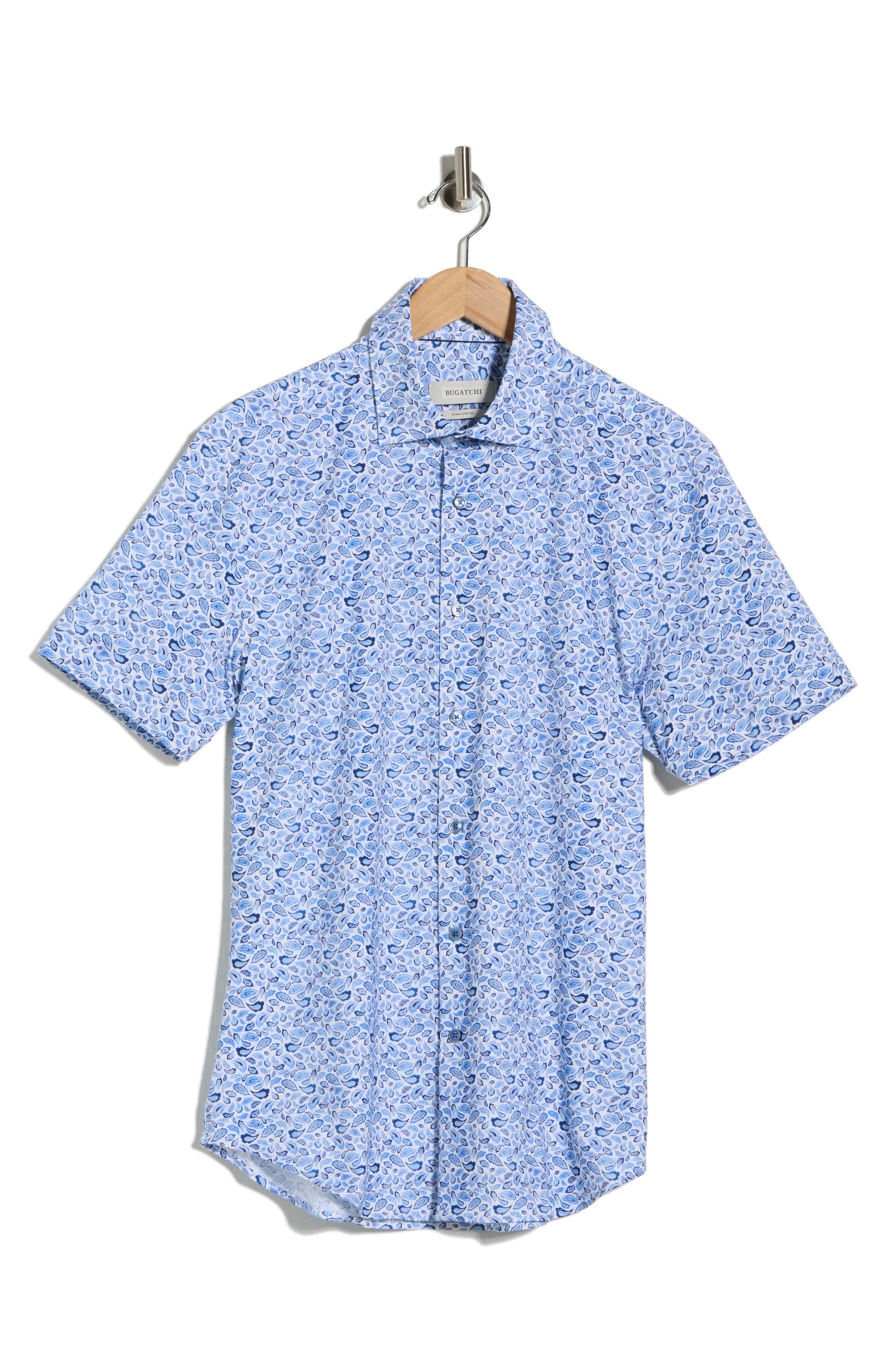 Bugatchi Miles OoohCotton® Classic Blue Button-Up Shirt