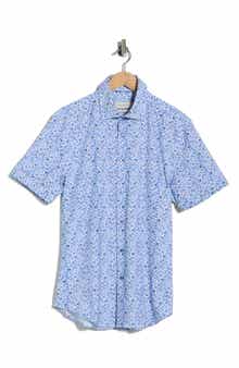 Bugatchi Miles OoohCotton® Classic Blue Button-Up Shirt