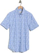 Bugatchi Miles OoohCotton® Classic Blue Button-Up Shirt