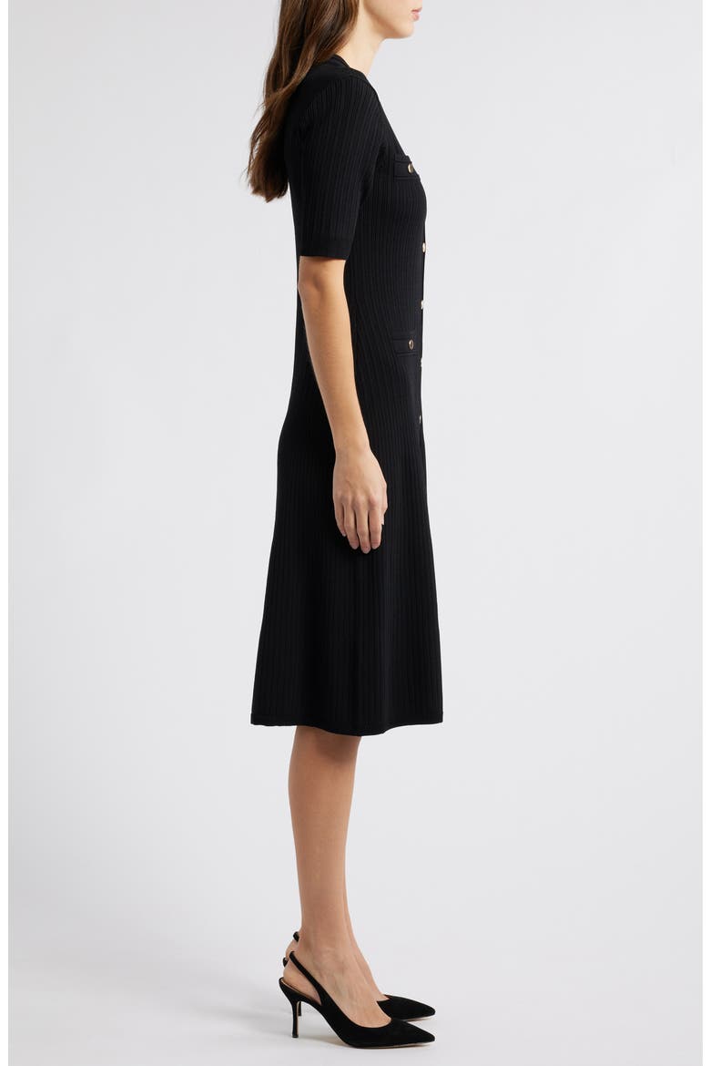 Rib Dress, Alternate, color, ANNE BLACK