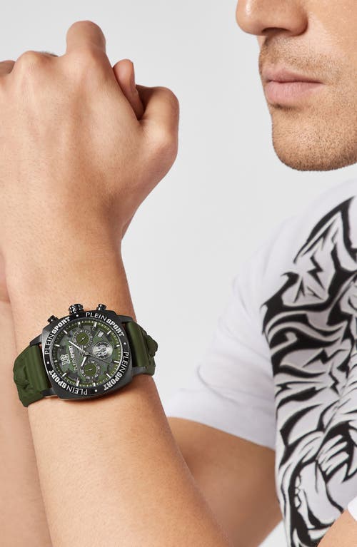 Philipp Plein Sport Wildcat Silicone Strap Watch, 40mm In Green