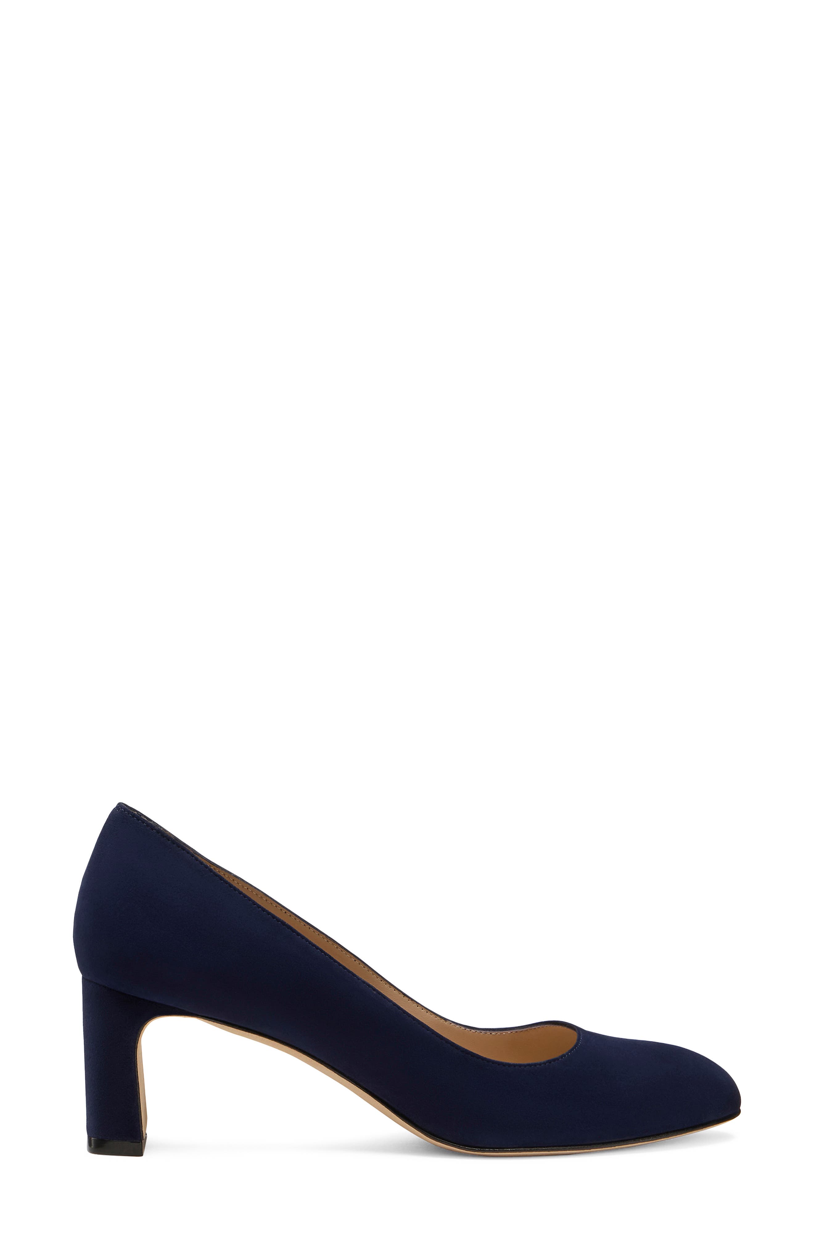 Stuart Weitzman Babette Block Heel Pump, Alternate, color, Nice Blue