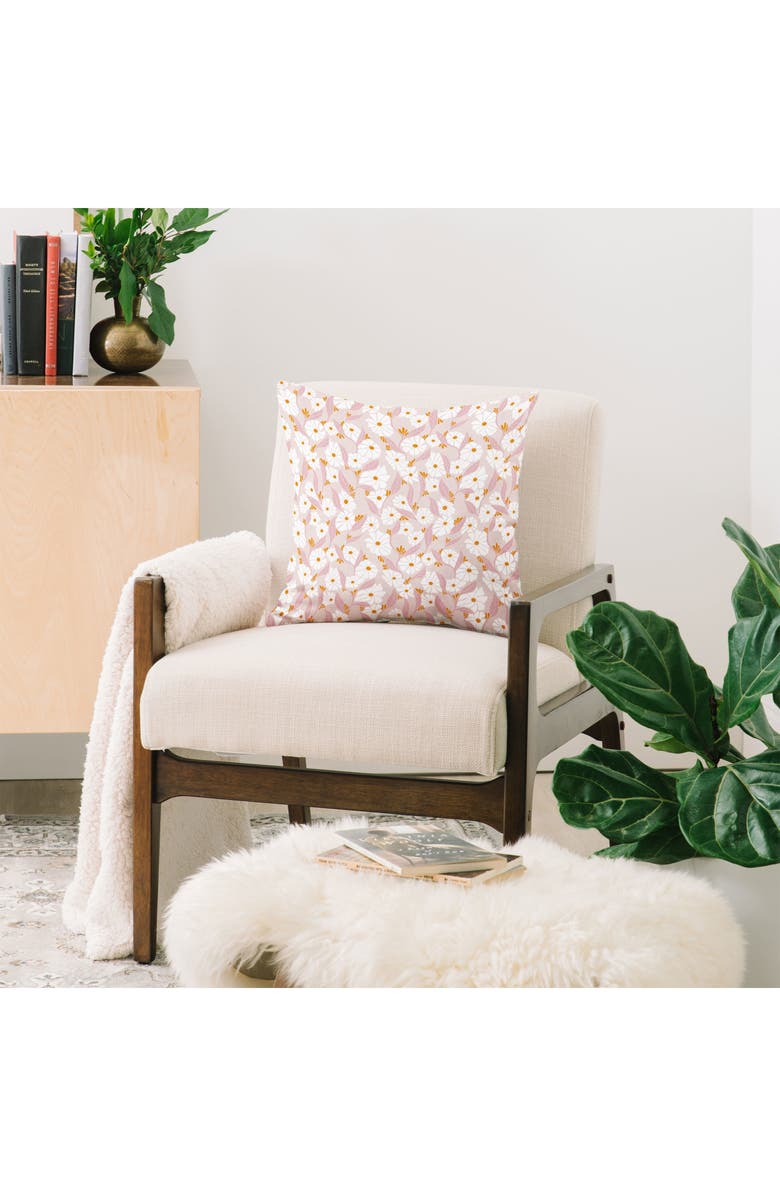 Deny Designs Viveta Groovy Floral Accent Pillow, Alternate, color, Pink