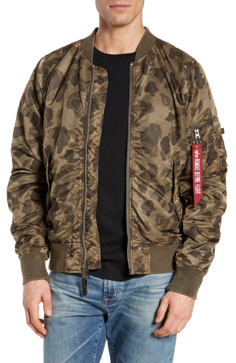 Alpha Industries L-2B Blood Chit Reversible Bomber Jacket, Main, color,