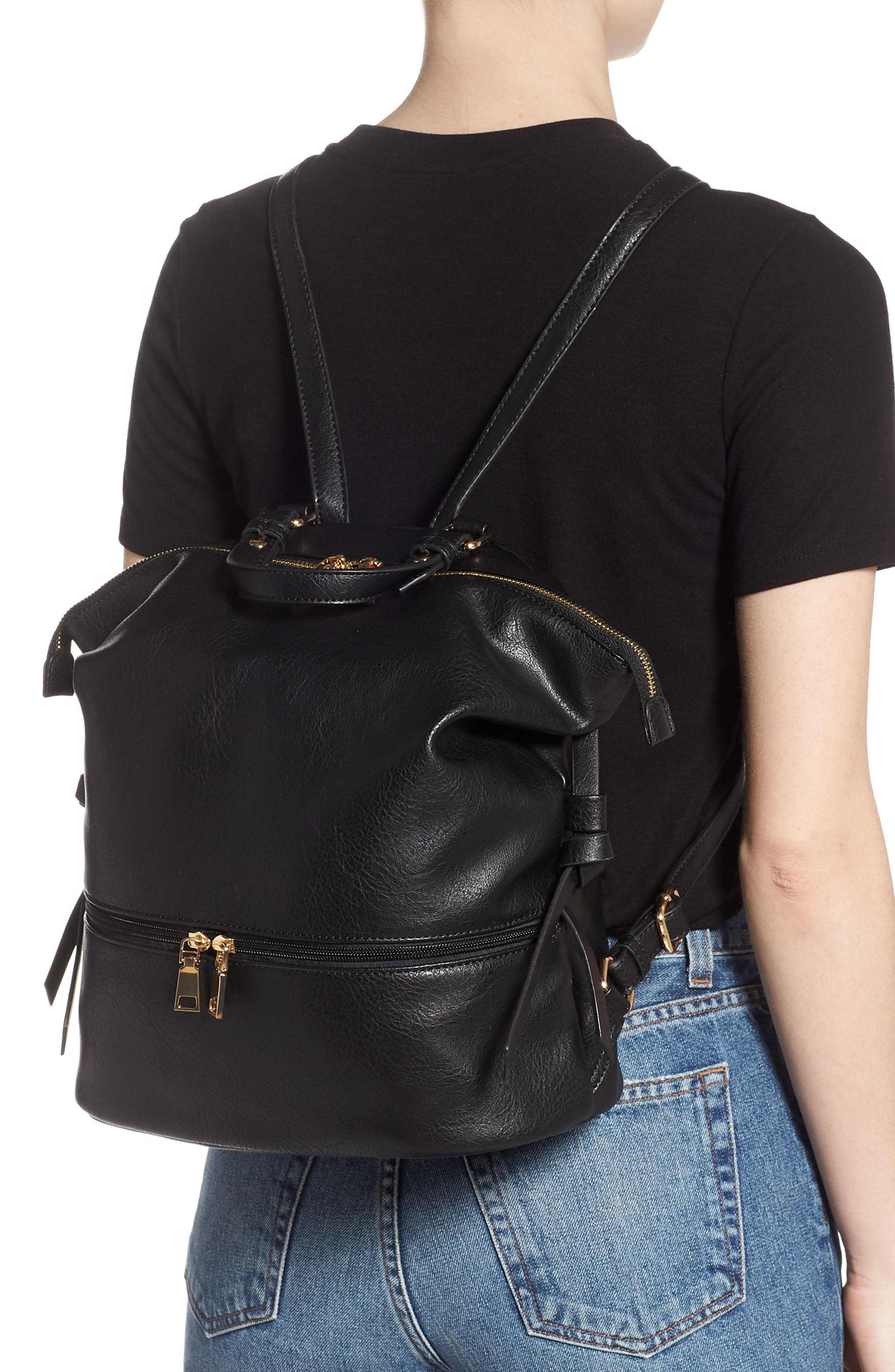 Sole Society Cyndi Faux Leather Backpack, Alternate, color, 