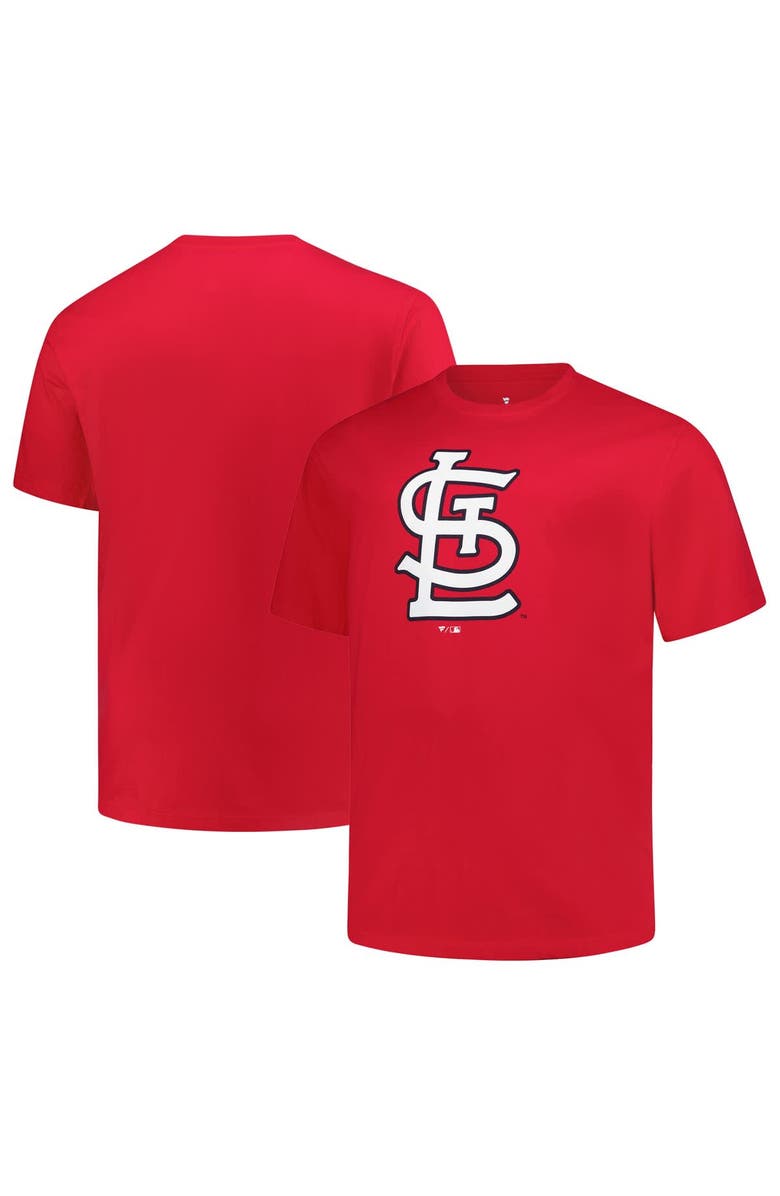 PROFILE Men's Profile Navy St. Louis Cardinals Big & Tall Primary Logo T-Shirt, Alternate, color, Red