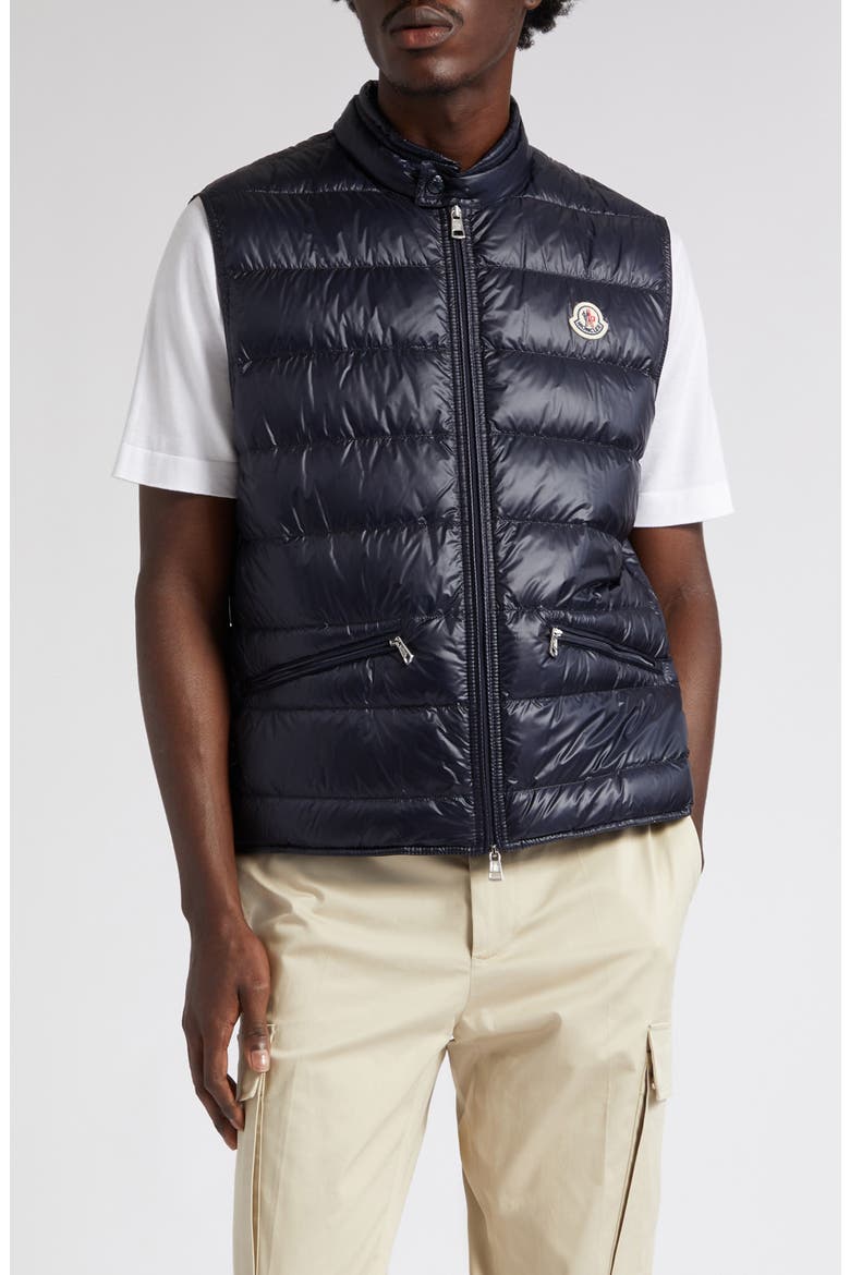 Gui Down Puffer Vest, Main, color, NAVY