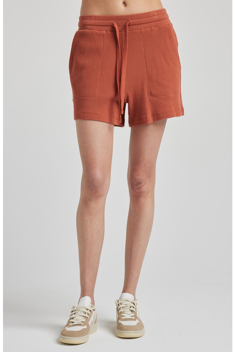 Organic Cotton Drawstring Short, Main, color, Baked Clay