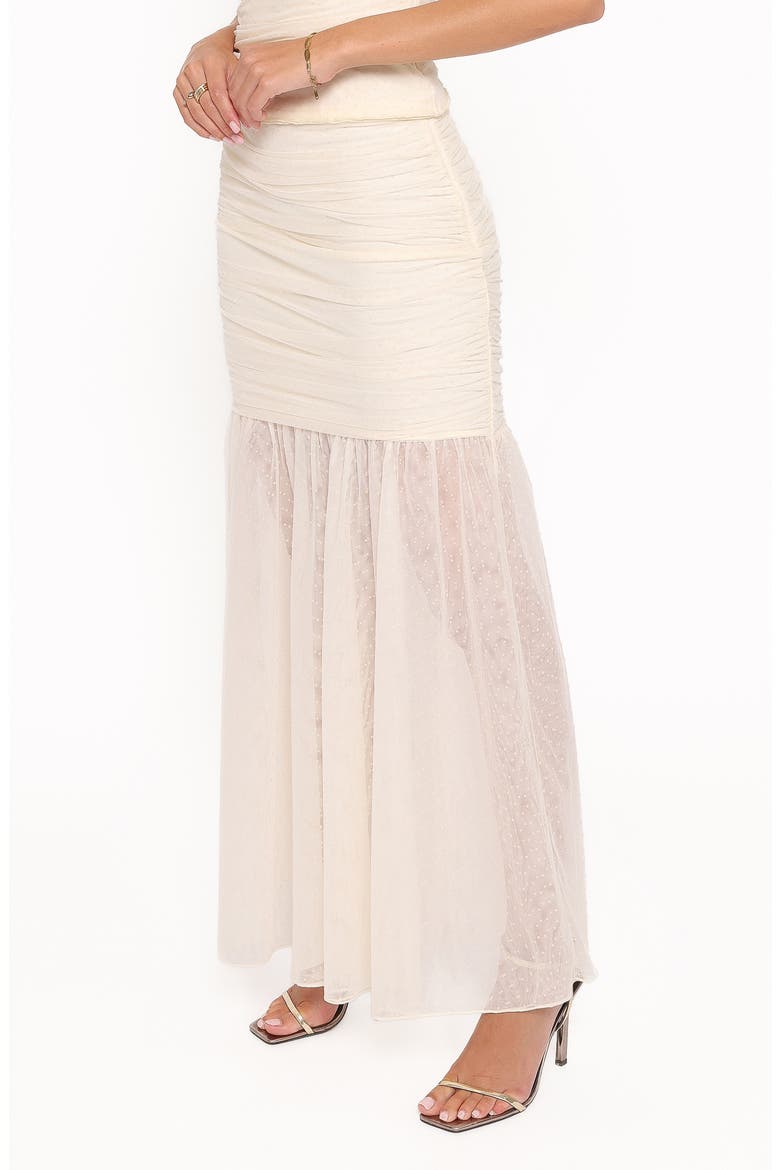 Susan Mesh Drop Waist Maxi Skirt, Alternate, color, YELLOW