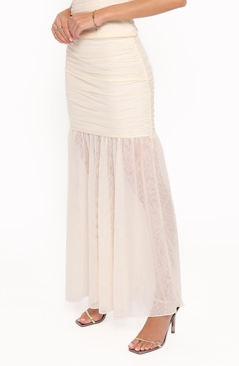 Petal & Pup Susan Mesh Drop Waist Maxi Skirt, Alternate, color, Yellow