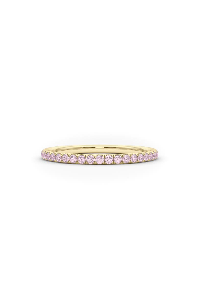 Petite Fancy Pink Lab Created Diamond Eternity Ring, Alternate, color, 18K YELLOW GOLD