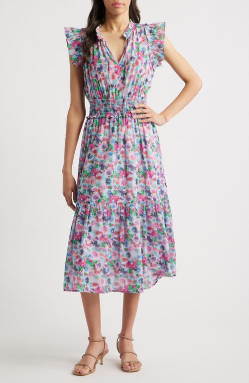 Rails Garden Floral Print Midi Dress In Spring Meadow