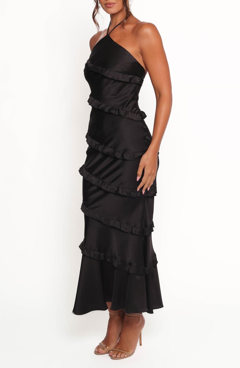 Petal & Pup Roxanne Halter Maxi Dress, Alternate, color, Black