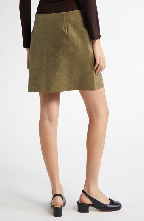 Paloma Wool Stacks Leather Skirt In Green