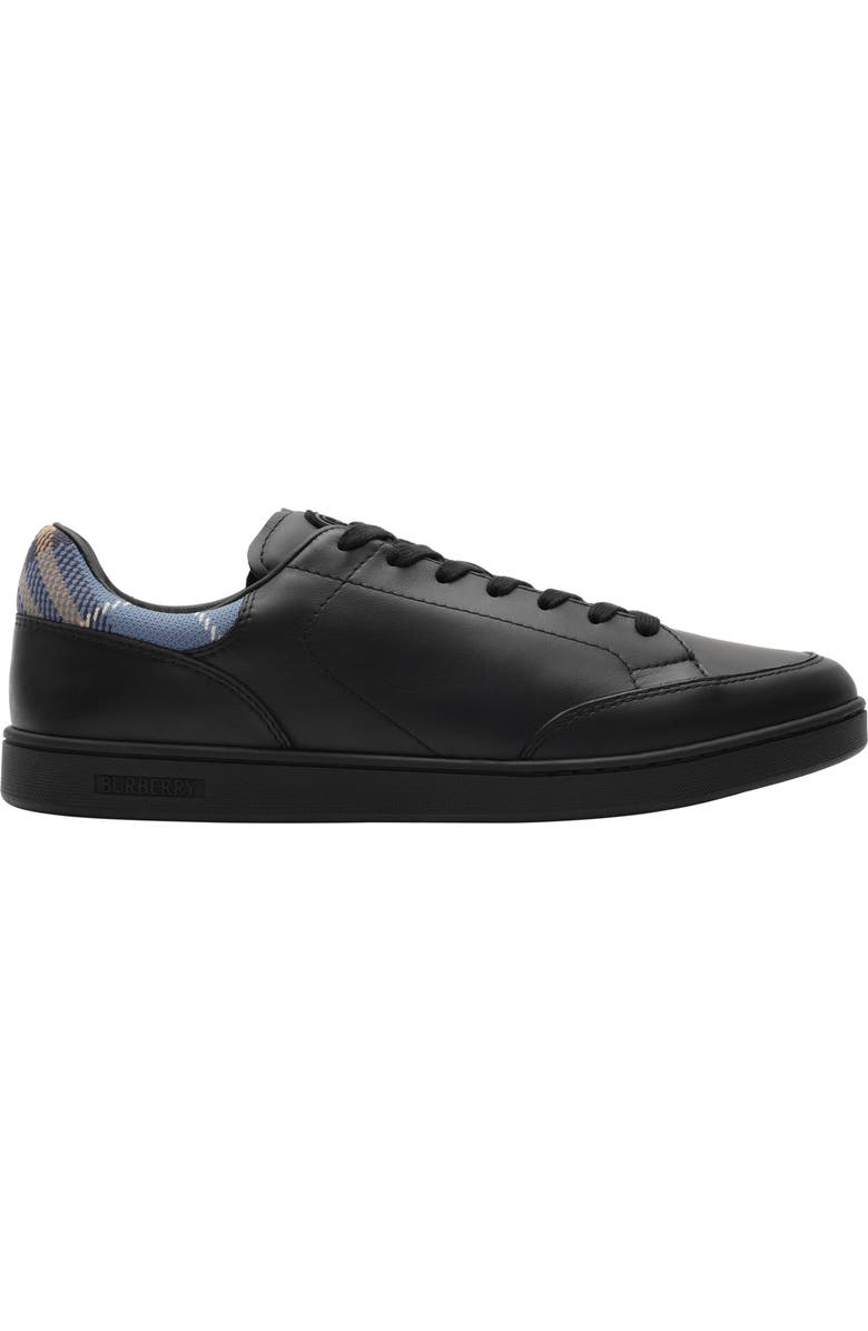Burberry Leather Set Sneakers, Main, color, Black/Wave Blue