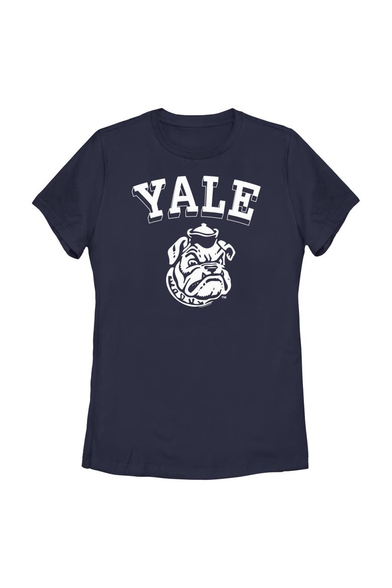 Women's Yale University Handsome Dan Face  Graphic T-Shirt, Main, color, Navy Blue