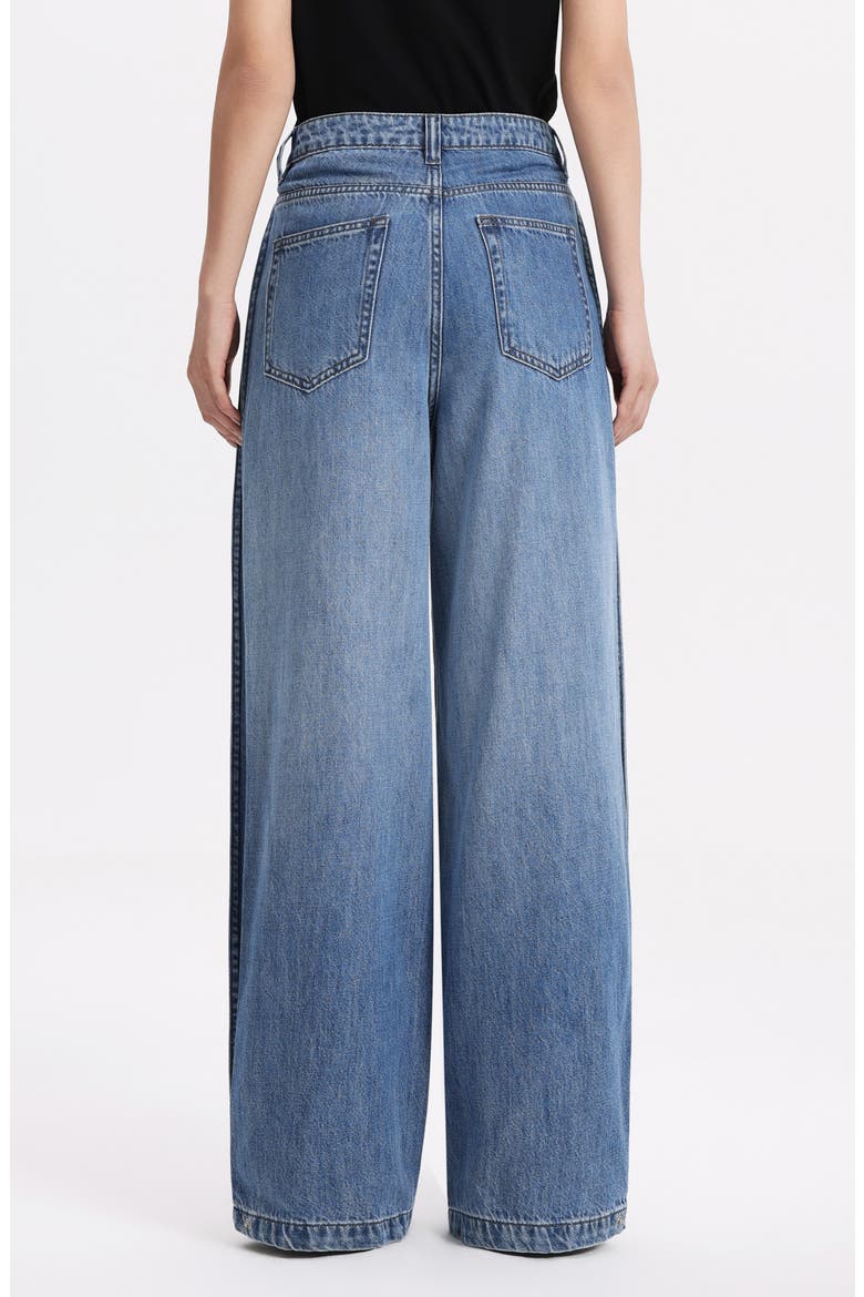 Paneled High Waist Wide Leg Jeans, Alternate, color, CLOUD WALK
