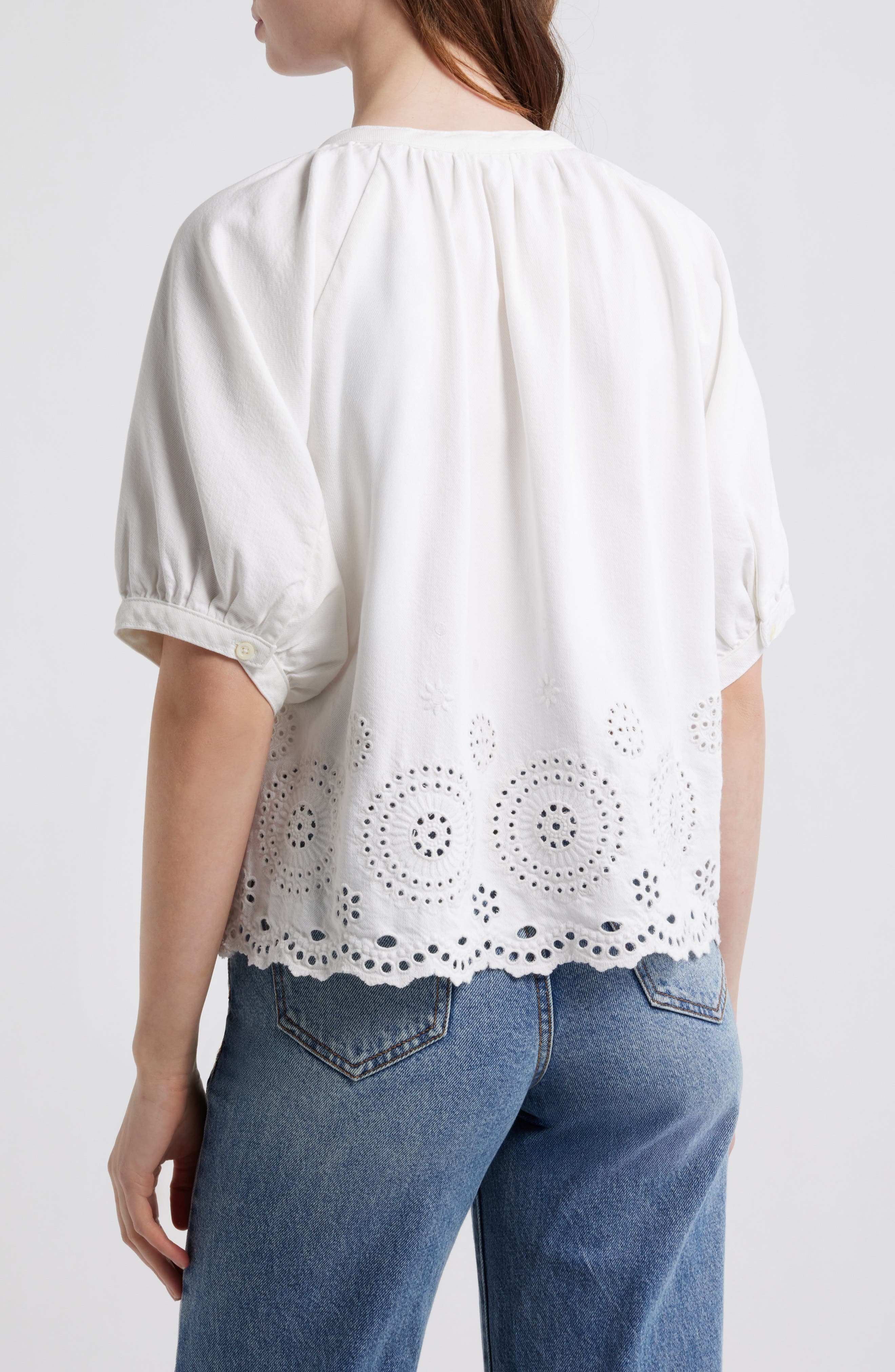 The Eyelet Short Sleeve Woven Shirt - image 2