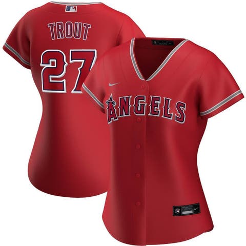 Women's Nike Mike Trout Red Los Angeles Angels Alternate Replica Player Jersey