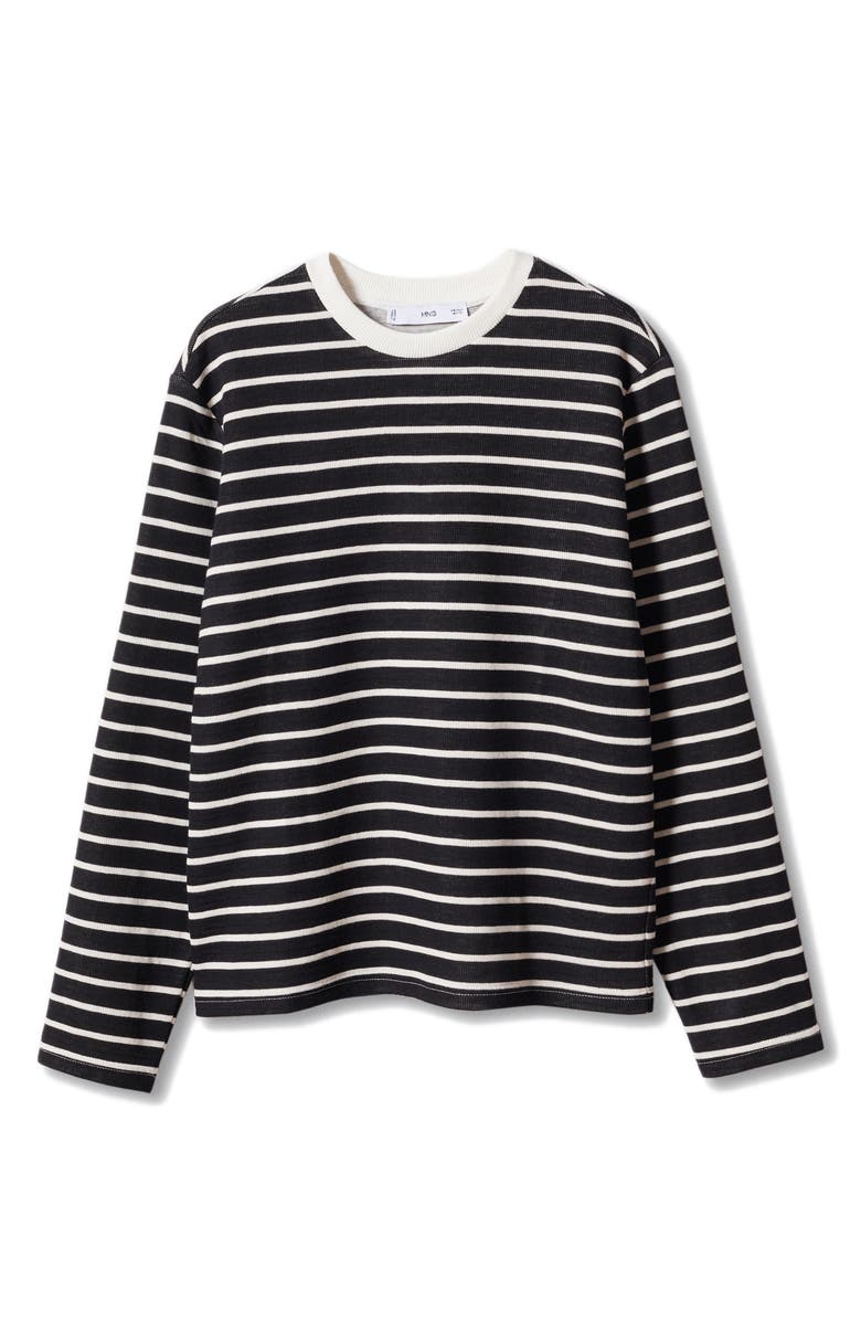 MANGO Stripe Cotton Blend Sweatshirt, Alternate, color, 