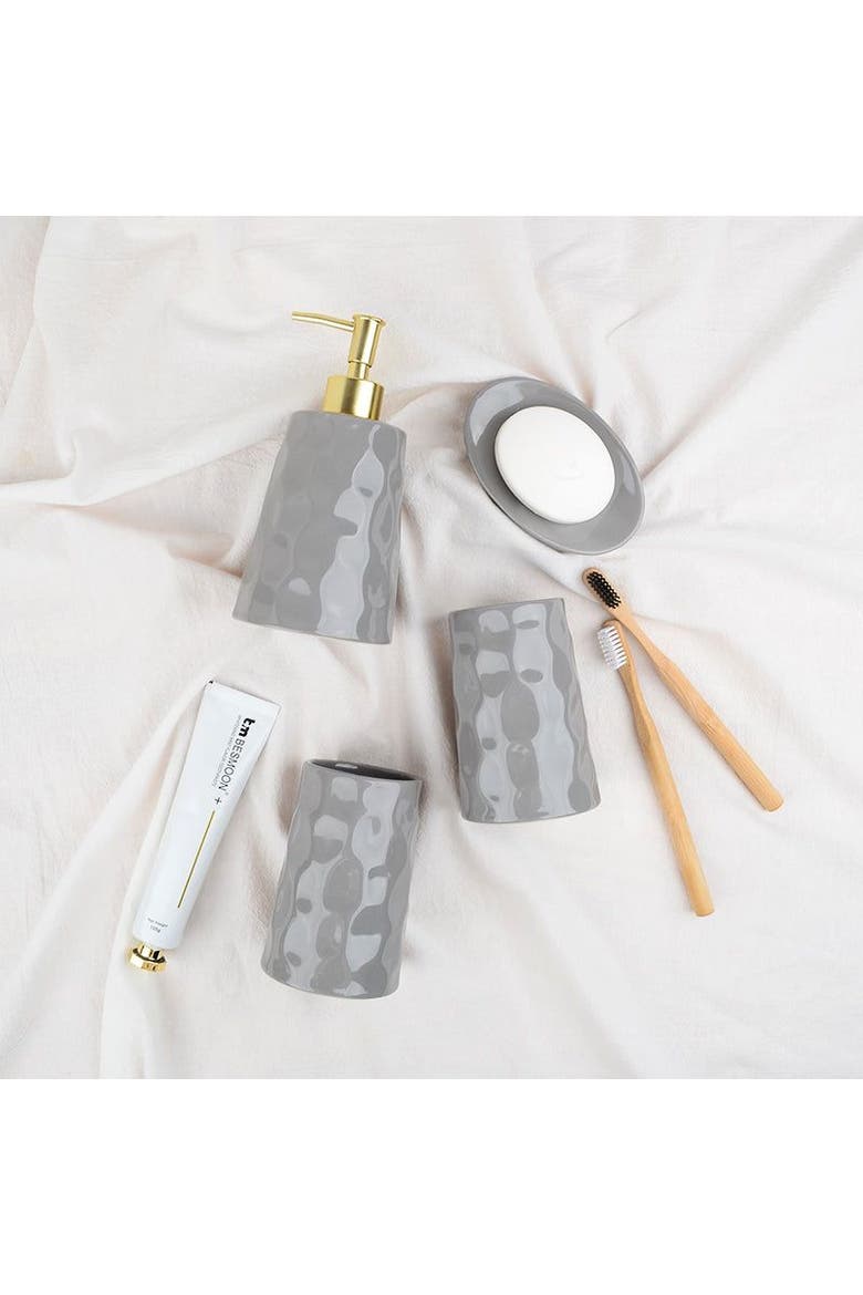 Bring Nature Inside Liquid Bathroom Set Recycled Eco-Clay, Alternate, color, Grey